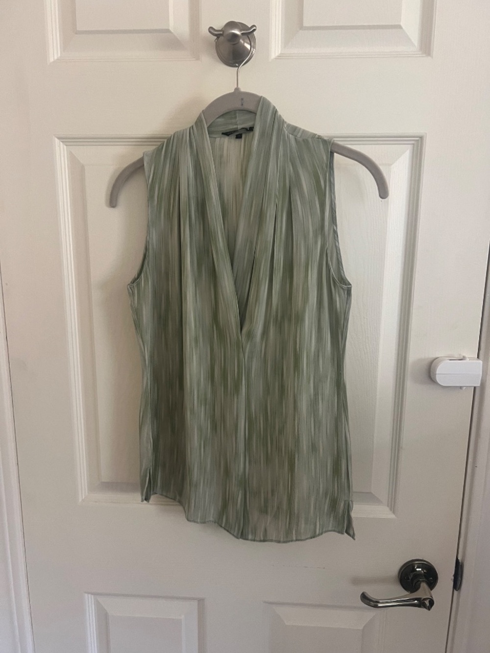 Kobi Halperin 100% Silk Sage Watercolor Sleeveless Blouse XS - Picture 6 of 6